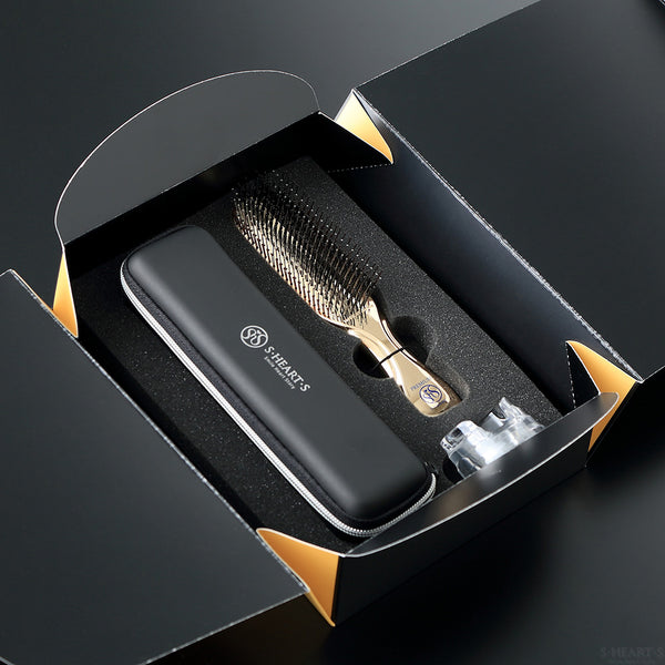 Shearts World Premium Long Hairbrush Gift Set – Gold