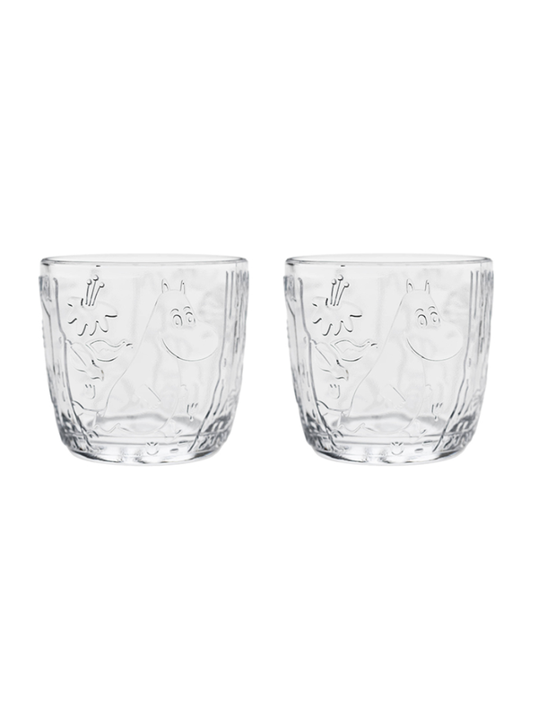 Moomin Arabia Clear Tumbler Glass Pair