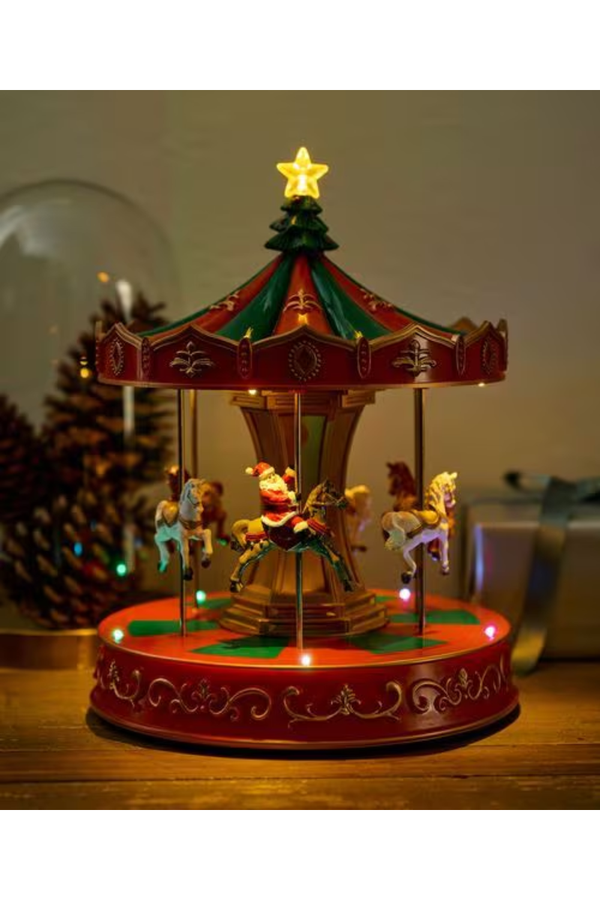 studio CLIP Christmas 2026 Rotating Santa Carousel Decoration