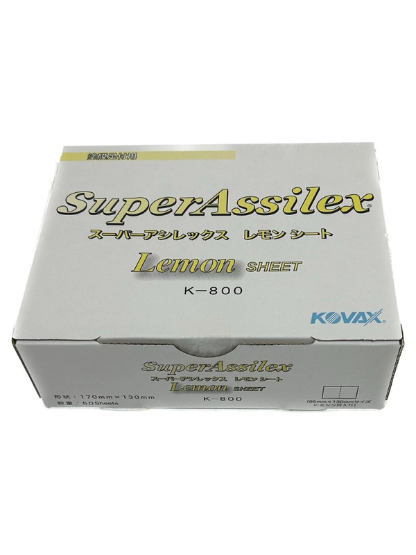 KOVAX Super Assilex Lemon Sheet K-800 Hook & Loop Sanding Sheets Box of 50