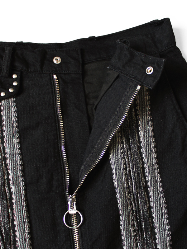 Kapital 12oz Arrow Pattern Jacquard Denim Boogie Day Skirt