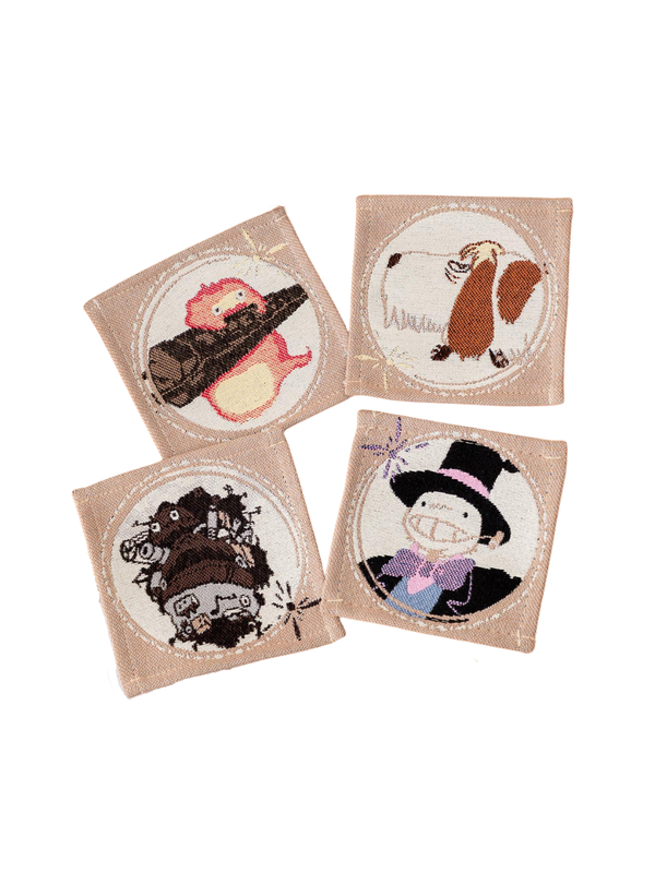 Howl's Moving Castle Gobelin Coasters Set of 4
