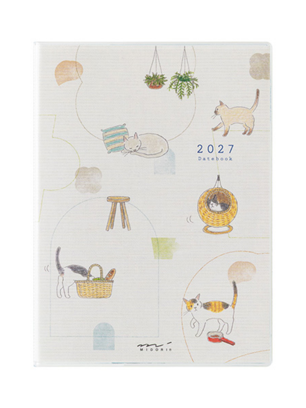 Midori 2027 A6 Cat Diary – Monthly & 2-Week Planner 22443006