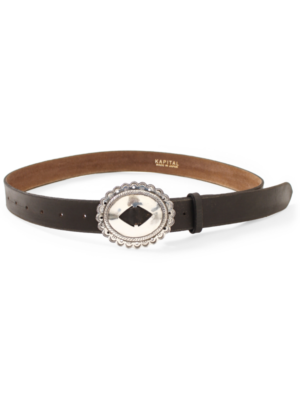 Kapital Oil Leather GALA Concho Belt