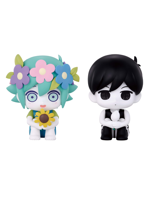 OMORI Sitting Figure Basil & Omori 11cm Deformed Prize Collectible