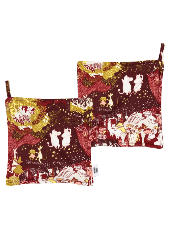 Moomin Pot Holder Set 22x22cm 2 Pack Festive Moment