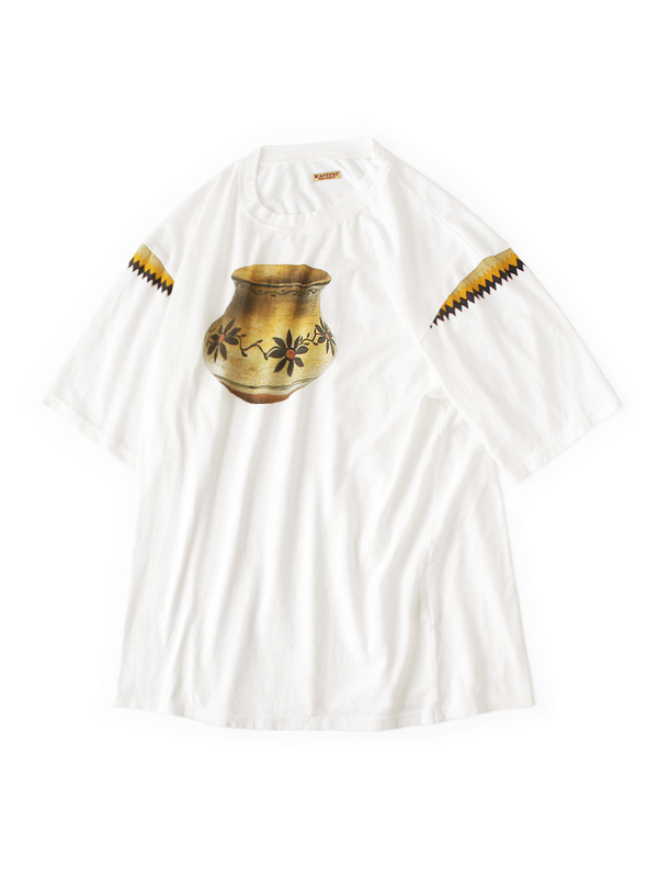 Kapital 20/- Jersey Crew Neck PAW-WAW-T (Flowerpot print) Tee