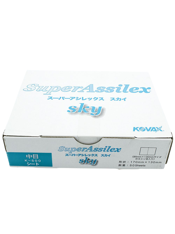 KOVAX Super Assilex Sky Sheet K-500 Hook & Loop Sanding Sheets Box of 50