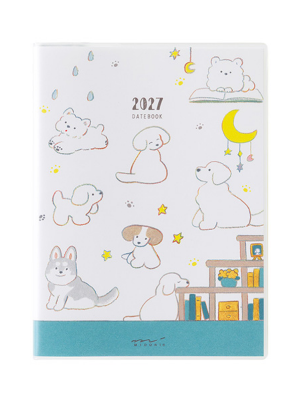 Midori 2027 A6 Dog Diary – Monthly & 2-Week Planner