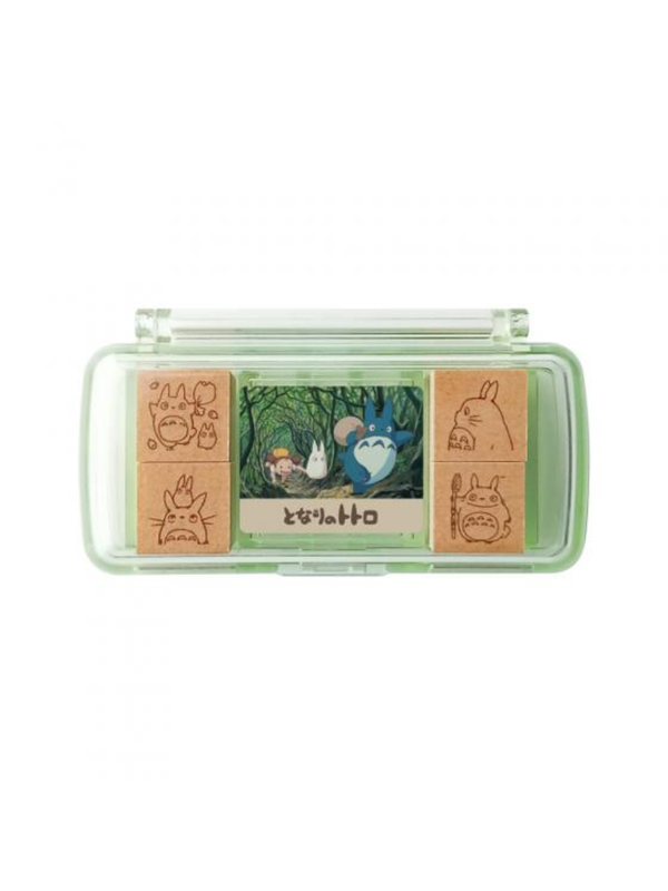 My Neighbor Totoro Mini Stamp Set Medium Totoro Planner Stamp with Ink Pad Case