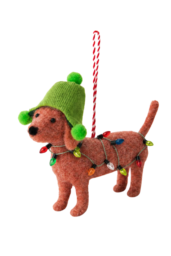 KIKA Wool Felt Dog Christmas Ornament