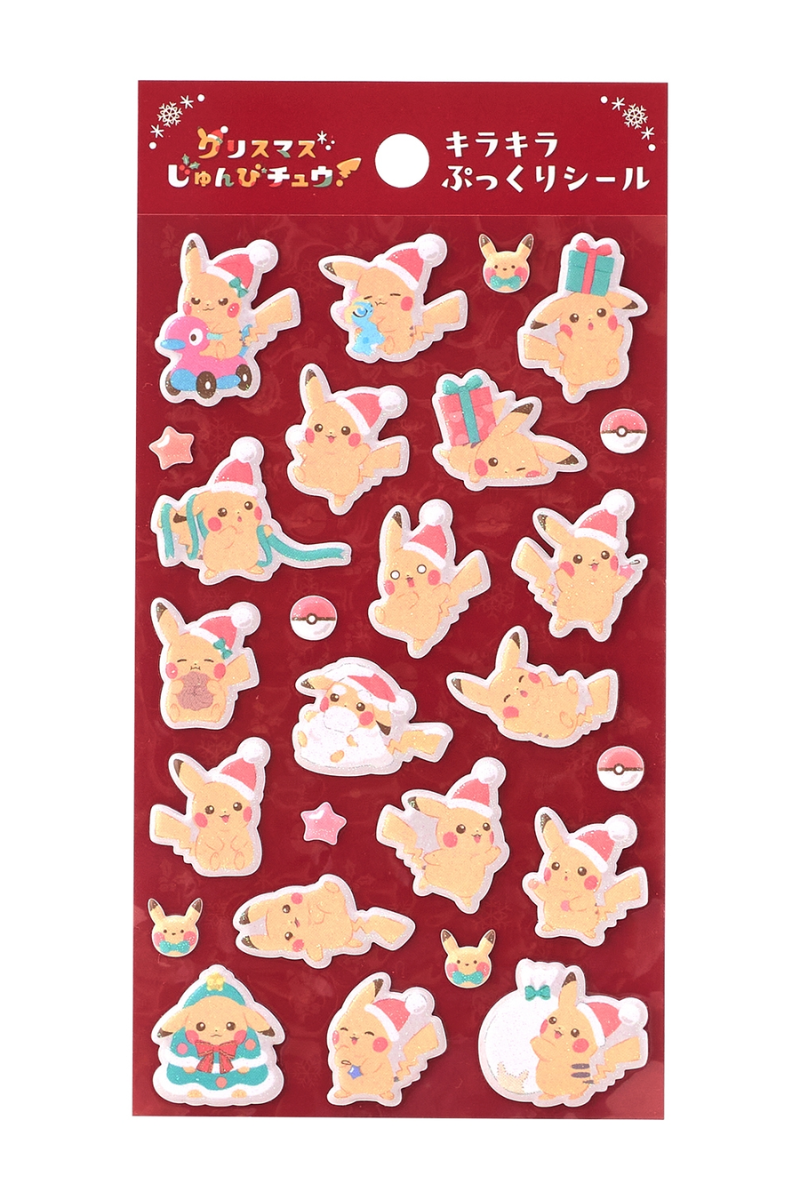Pokemon Christmas Sparkling Puffy Stickers – HARUYAMA