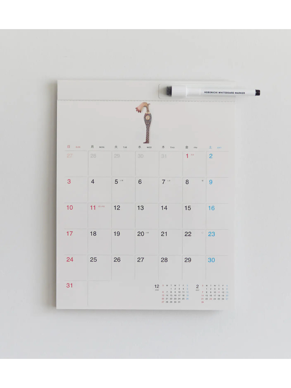 Hobonichi Whiteboard Calendar 2027 Medium Size