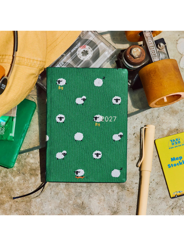 Hobonichi HON A6 2027 Tie & Chie Sheep Sheep Sheep Planner