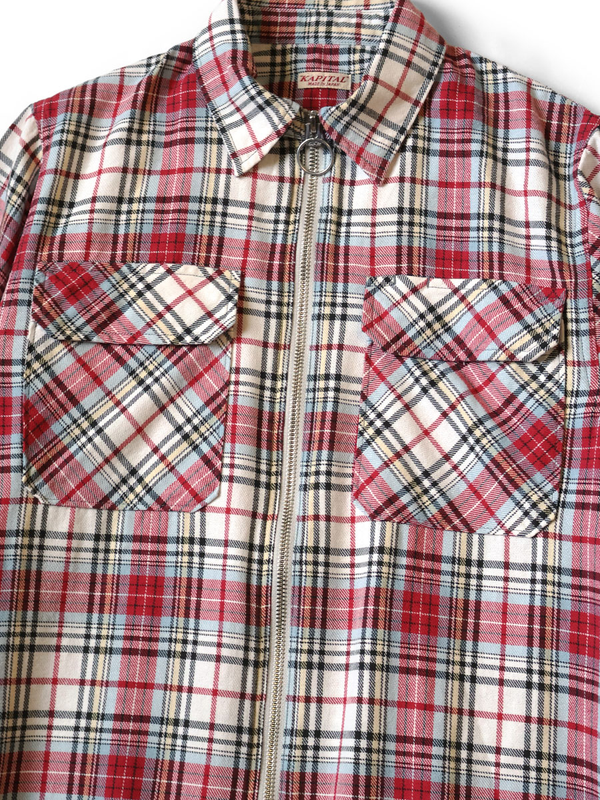 Kapital Columbia-check Drizzler Work Shirt Dress