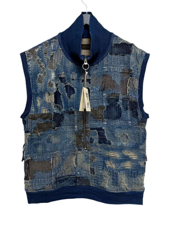 KAPITAL BORO IDG fleece half zip vest