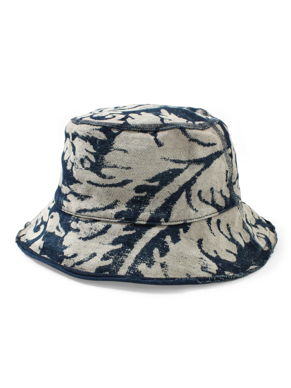 Kapital IDG Densely woven jersey damask discharge print bucket hat (short brim)