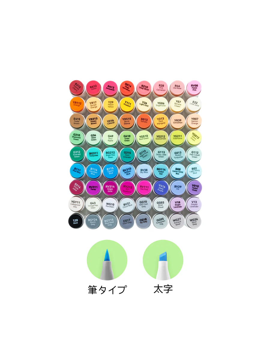 Ohuhu Honolulu Dual Tip Alcohol Markers Set 72 Colors