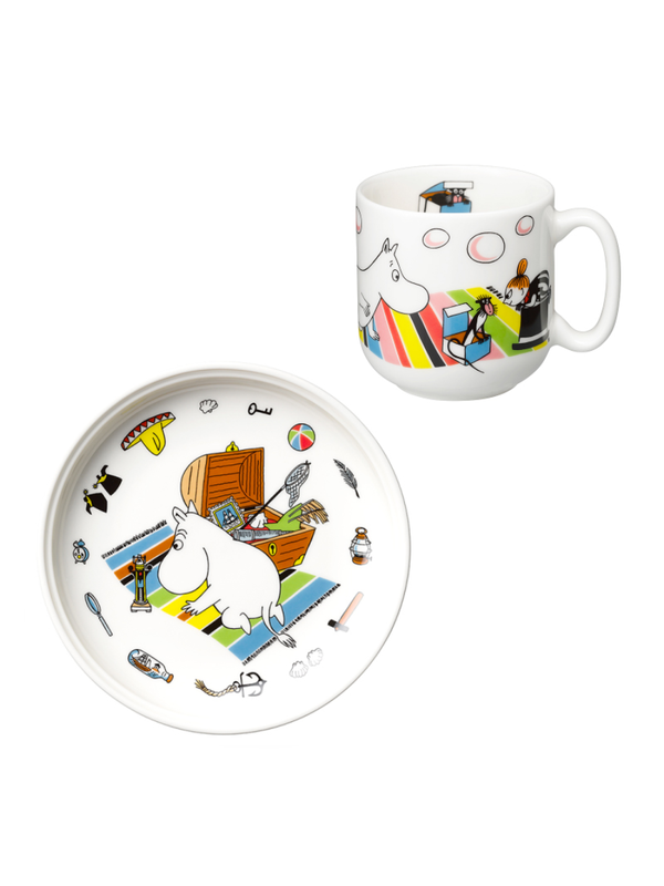 Moomin Children’s Mug and Plate Set – Porcelain Kids Tableware 200ml