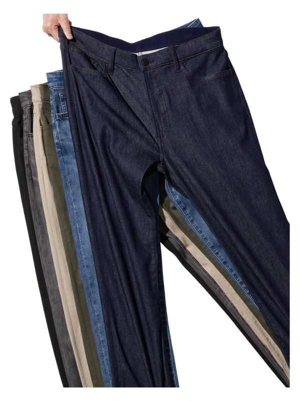 UNIQLO EZY Slim Fit Tapered Jeans Long Length Stretch Casual Pants