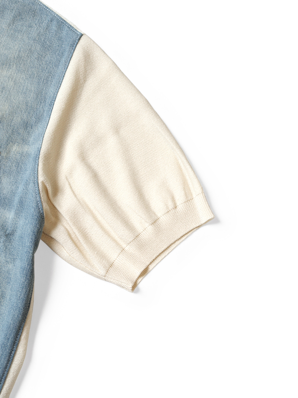 Kapital Knit x 8oz Denim Coverall Polo Shirt