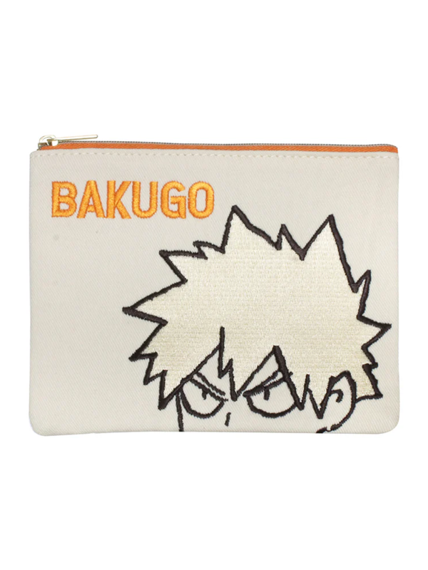 My Hero Academia Katsuki Bakugo Embroidered Denim Pouch
