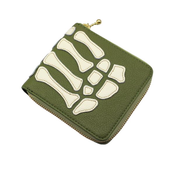 KAPITAL THUMBS UP BONE HAND ZIP Wallet