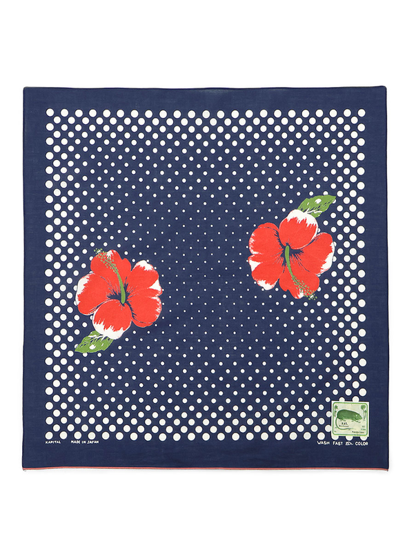 Kapital fastcolor selvedge bandana (TWIN HIBISCUS)
