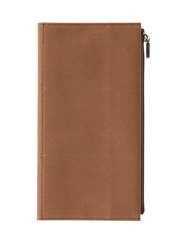 TRAVELER’S notebook Cotton Zipper Case Coffee Brown