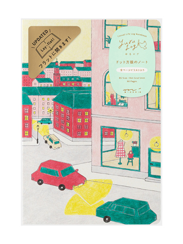 Midori Yuru Log B6 Dot Grid Notebook - Daily Life Design (15400006)