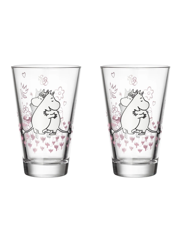 Moomin Classic Love Tumbler Glass Pair
