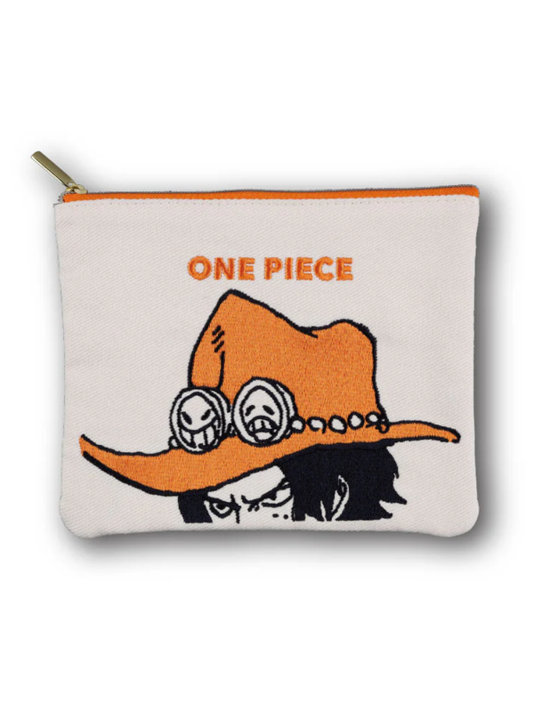 One Piece Portgas D. Ace Embroidered Denim Pouch