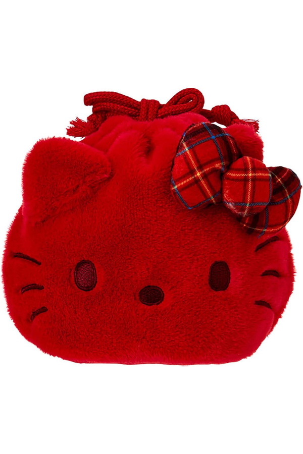 Sanrio Hello Kitty Face Drawstring Pouch – Candy Red