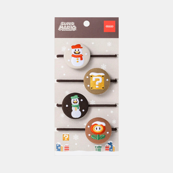 Super Mario Winter Button Hair Tie Set