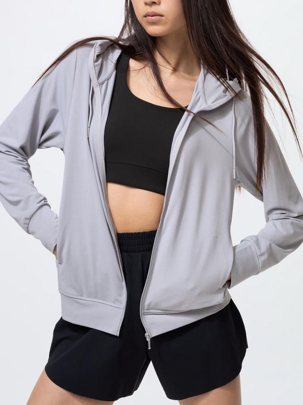 UNIQLO 483278 AIRism UV Cut Full-Zip Hoodie