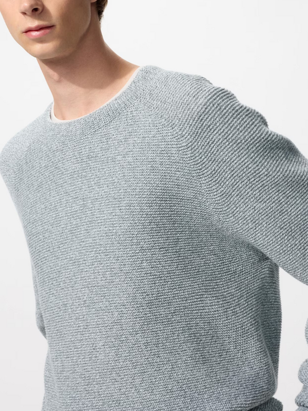 UNIQLO 3D Knit Sweater S-4XL Long-Sleeve Crew-Neck Pullover