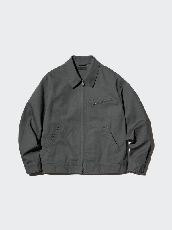 Uniqlo Unisex Vintage Workwear Inspired Zip-Up Blouson Jacket