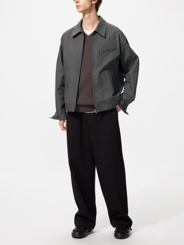 Uniqlo Unisex Vintage Workwear Inspired Zip-Up Blouson Jacket
