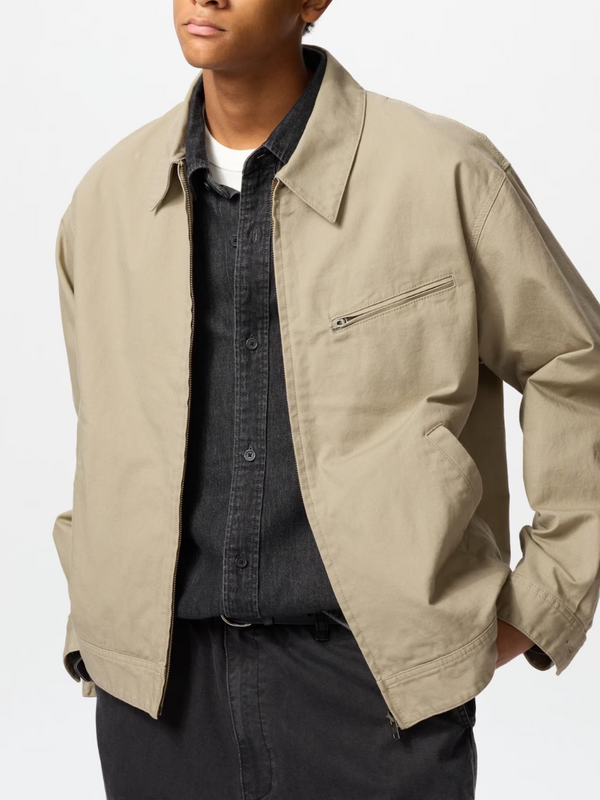 Uniqlo Unisex Vintage Workwear Inspired Zip-Up Blouson Jacket