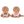 Load image into Gallery viewer, Monchhichi Sweet Brown Plush Pink &amp; Brown Set of 2
