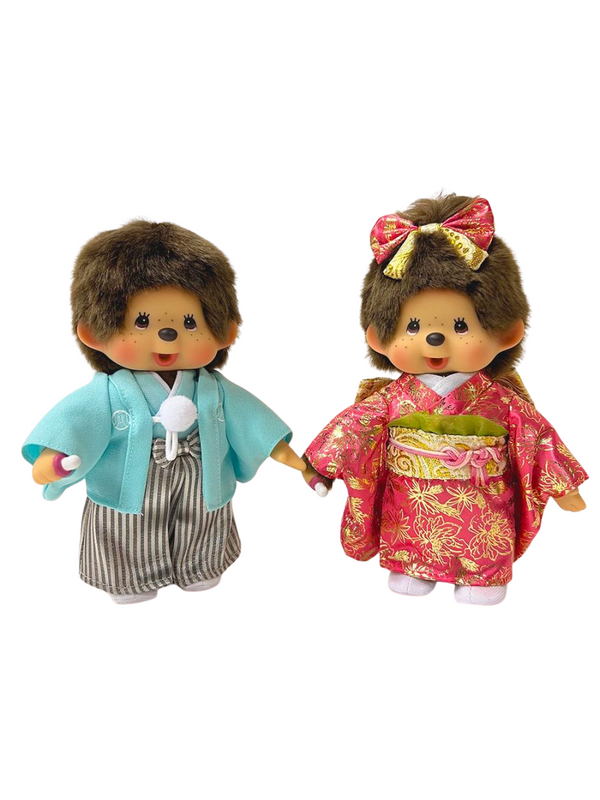 Sekiguchi Monchhichi S Boy or Girl Plush Doll – Kimono & Hakama
