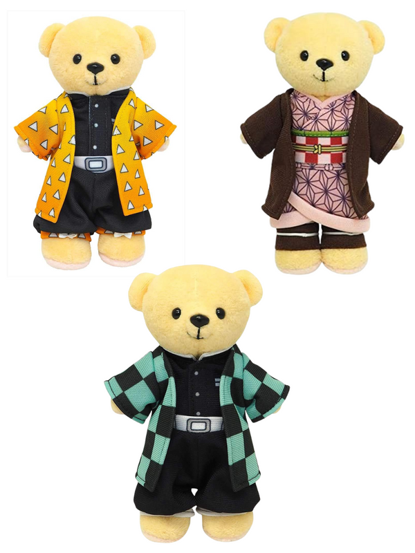 Demon Slayer Kumamate Plush Mascot – Tanjiro, Nezuko, Zenitsu