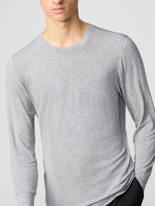 UNIQLO Extra Warm HEATTECH Cashmere Blend Crew Neck T-Shirt 9/10 Sleeve