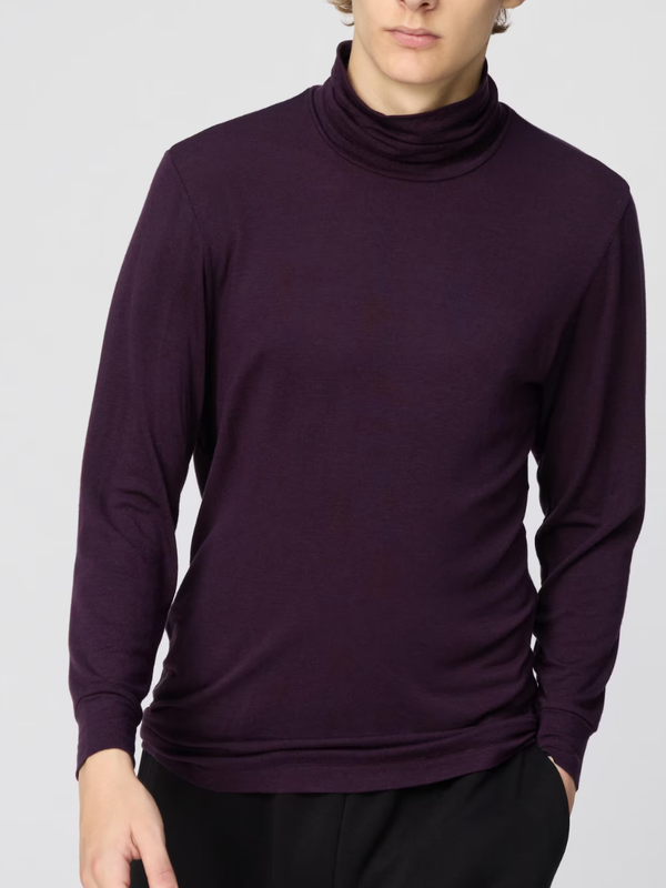 UNIQLO Extra Warm HEATTECH Cashmere Blend Turtleneck Top 9/10 Sleeve