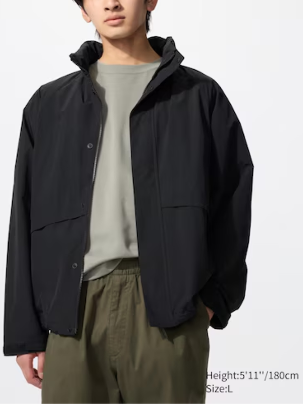 UNIQLO Windproof Stand Blouson Hooded Water-Repellent Men