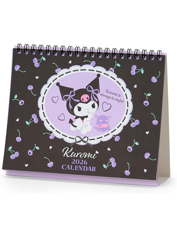 Sanrio 622168 Ring Calendar 2026 Chrome Tabletop Paper Calendar