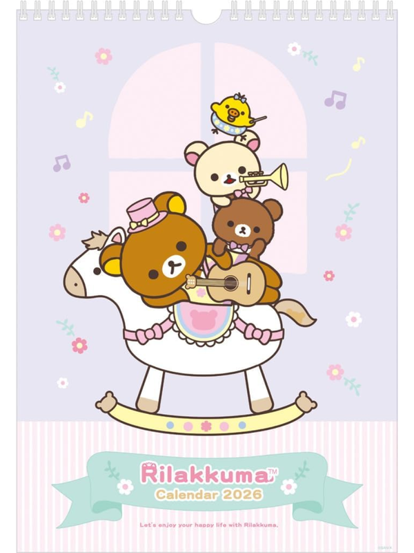 San-X CD39901 Rilakkuma 2026 Wall Calendar B4 Paper Calendar