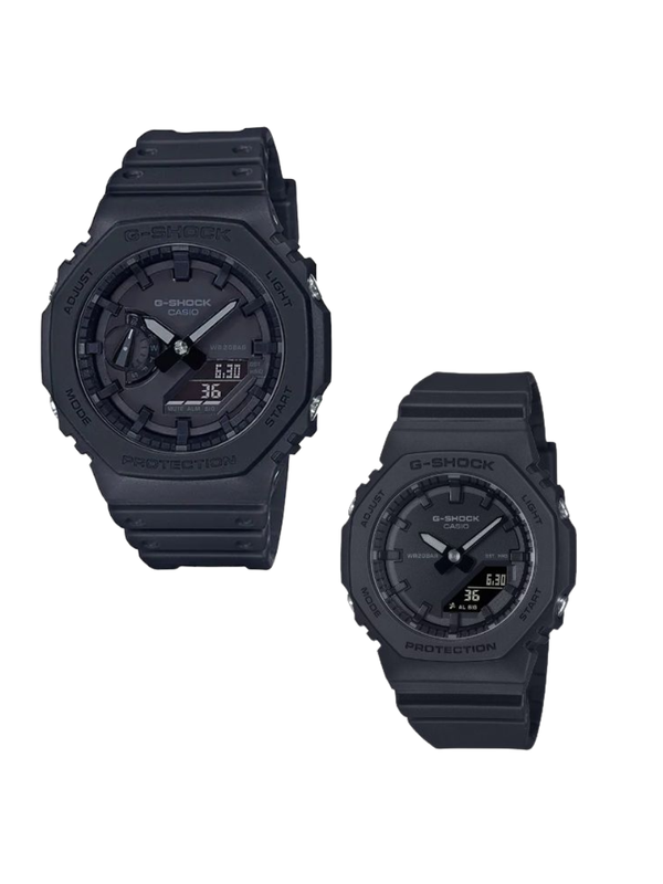Casio G-SHOCK GA-2100-1A1JF & GMA-P2100BB-1AJF Pair Watch