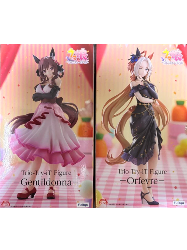 FuRyu Uma Musume Pretty Derby Trio-Try-iT Orfevre & Gentildonna Figure Set