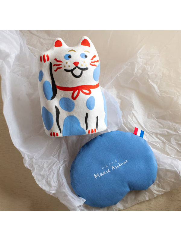 Marie Assenat Hariko-shika Paris-nyan Cat Figurine Set Papier-Mache Lucky Charm
